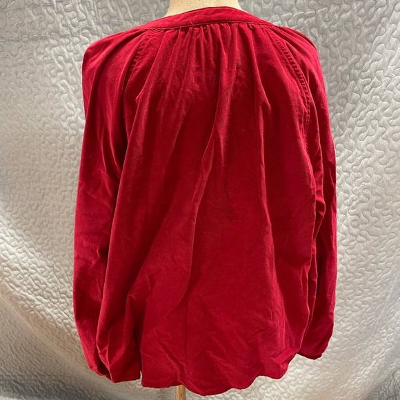 Corduroy v neck blouse - Picture 8 of 8